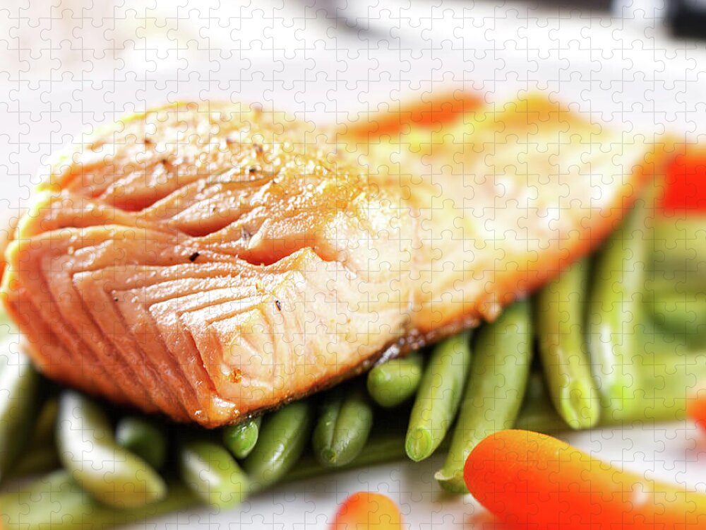 Grilled Salmon Jigsaw Puzzle featuring the photograph Fillet Of Salmon by Svariophoto