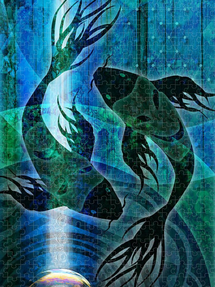 Pisces Jigsaw Puzzle featuring the digital art Film at 11 by Kenneth Armand Johnson
