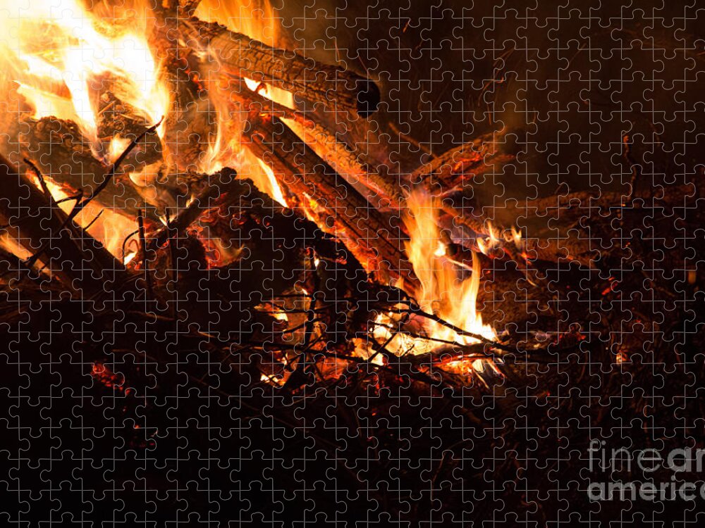 Farm Jigsaw Puzzle featuring the photograph Fire by Agnes Caruso