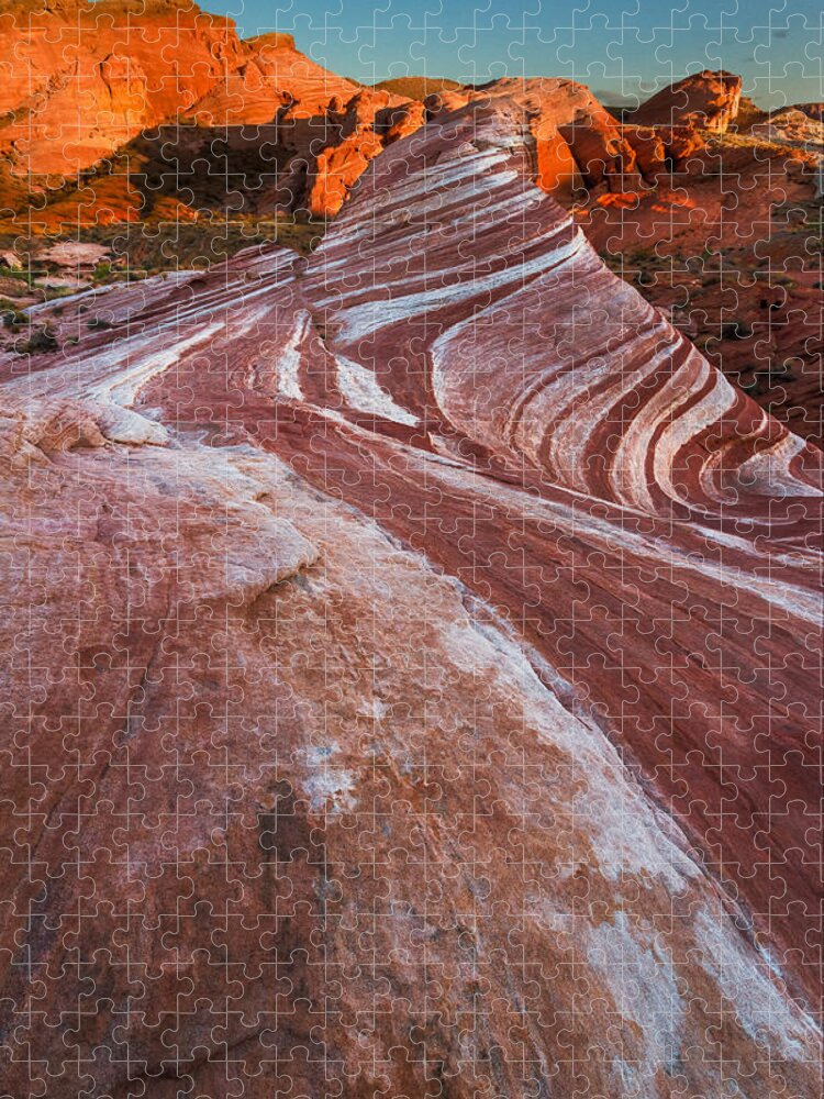 Valley Of Fire Jigsaw Puzzle featuring the photograph Fire Wave by Bryan Bzdula