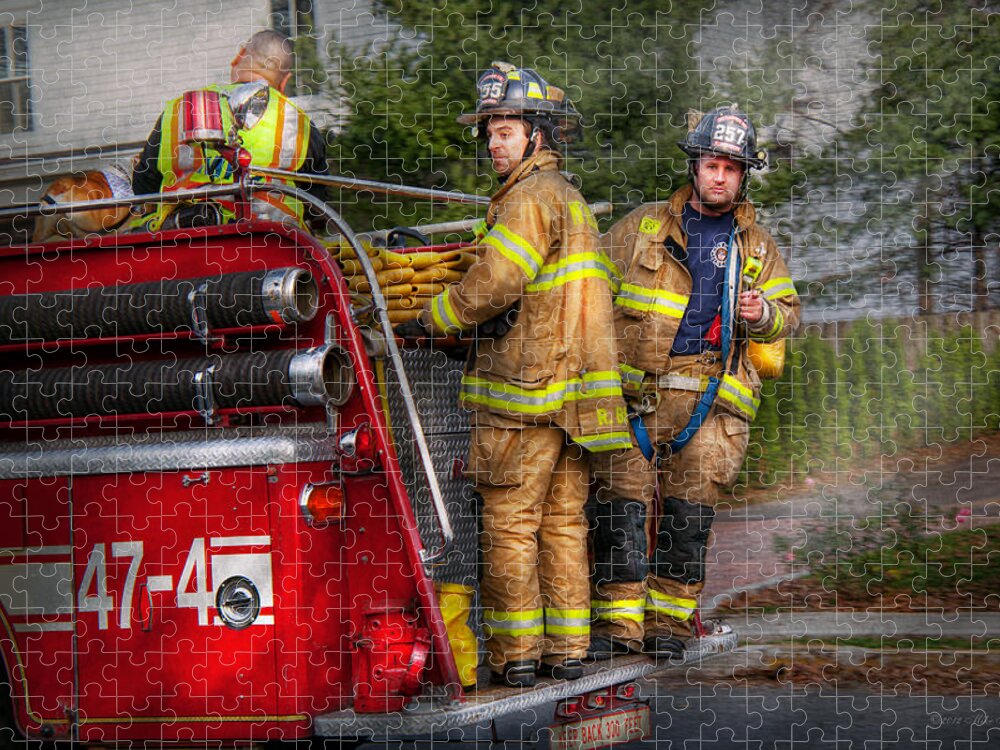 Savad Jigsaw Puzzle featuring the photograph Firefighting - Only you can prevent fires by Mike Savad