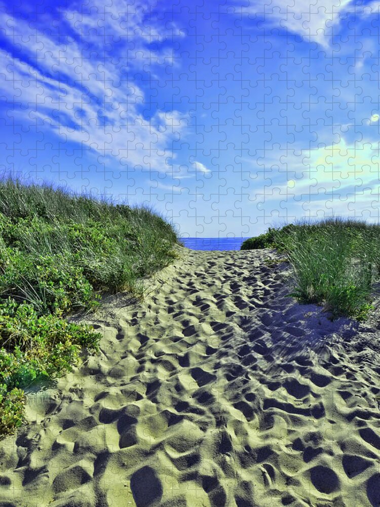 First Encounter Beach Jigsaw Puzzle featuring the photograph First Encounter Beach Eastham by Allen Beatty