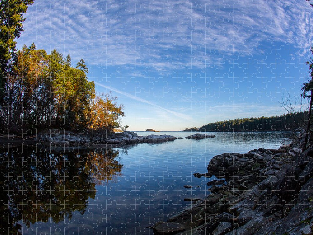 Brickyard Cove Jigsaw Puzzle featuring the photograph Fish Eye View by Randy Hall