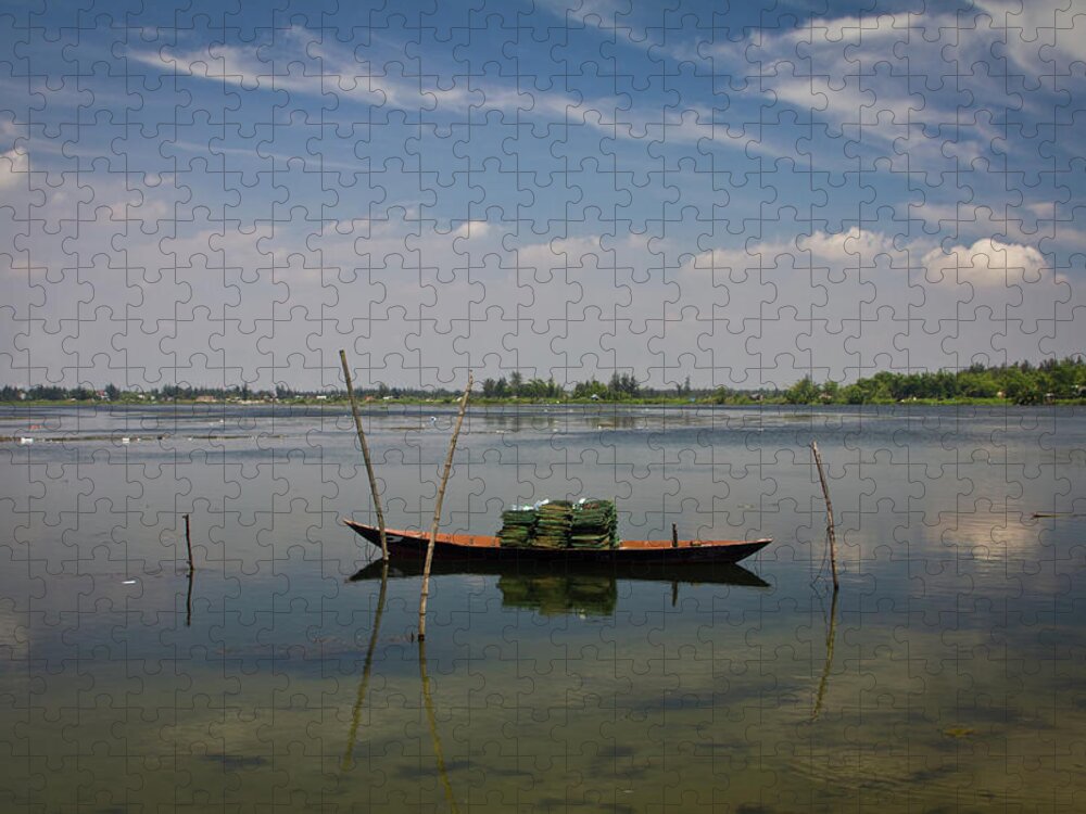 Tranquility Jigsaw Puzzle featuring the photograph Fishing Boat by Janette Asche