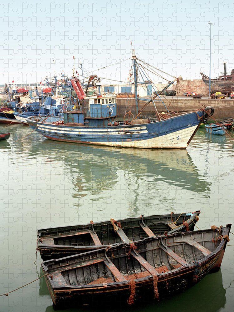 Tranquility Jigsaw Puzzle featuring the photograph Fishing Boats In Harbor by Henglein And Steets