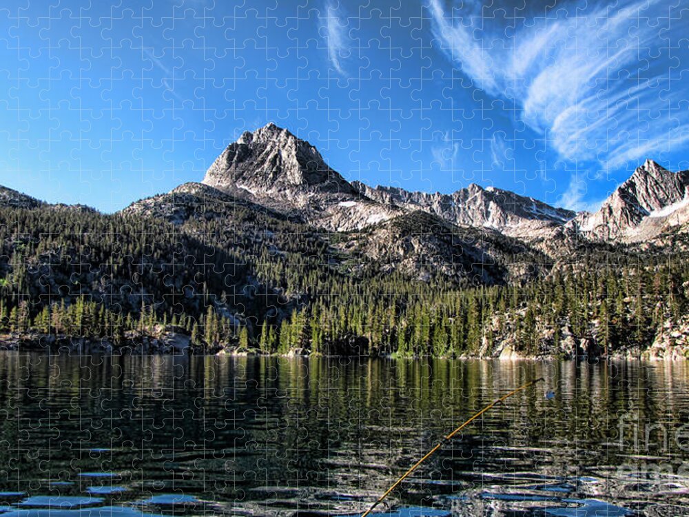 Fish Jigsaw Puzzle featuring the photograph Fishing in Lake Sabrina by Peter Awax