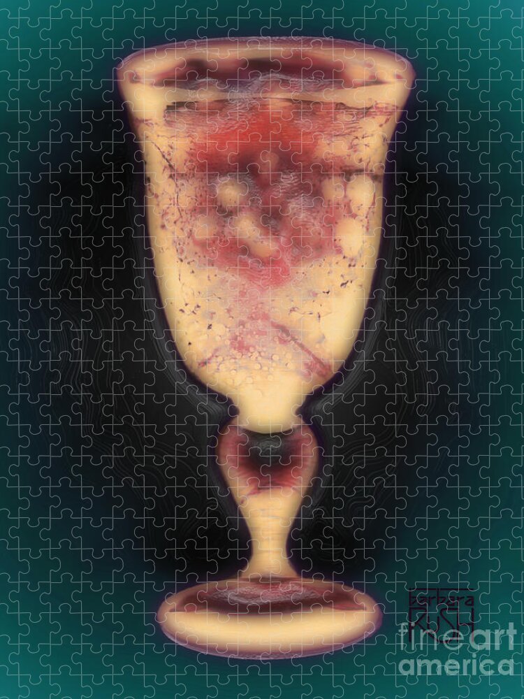 Beverage Glass Art Jigsaw Puzzle featuring the photograph Floating Beverage Glass by Barbara Rush