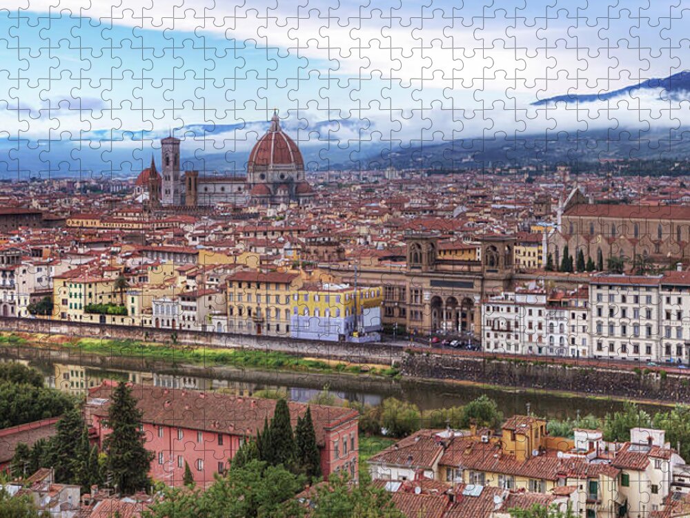 Tranquility Jigsaw Puzzle featuring the photograph Florence From Piazza Michelango, Italy by Artie Photography (artie Ng)
