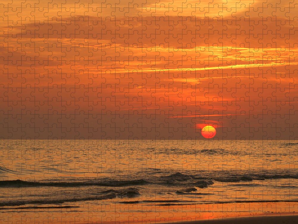 Panama City Beach Jigsaw Puzzle featuring the photograph Florida Sunset by Sandy Keeton
