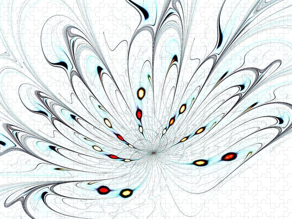 Malakhova Jigsaw Puzzle featuring the digital art Flower Universe by Anastasiya Malakhova