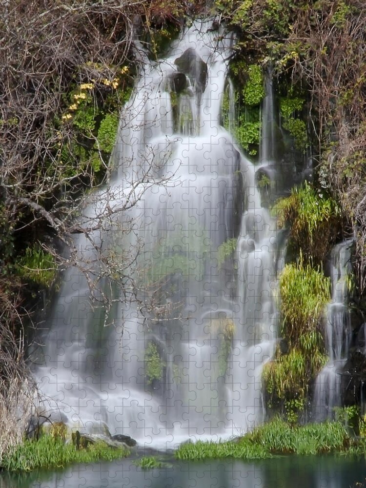 Waterfall Jigsaw Puzzle featuring the photograph Silky Waterfall by Athena Mckinzie