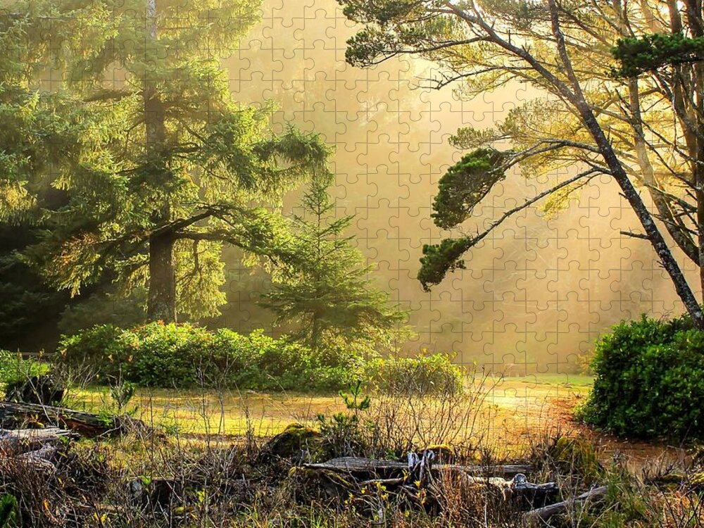 Landscape Jigsaw Puzzle featuring the photograph Fog at Fogarty 0004 by Kristina Rinell
