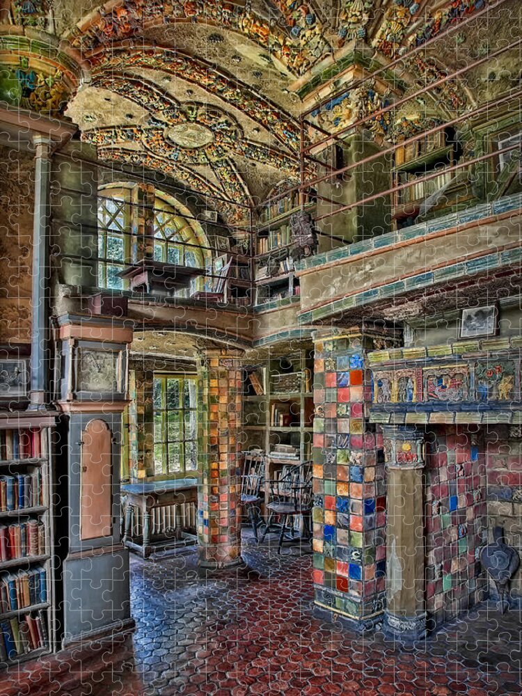 Castle Jigsaw Puzzle featuring the photograph Fonthill Castle Library Room by Susan Candelario