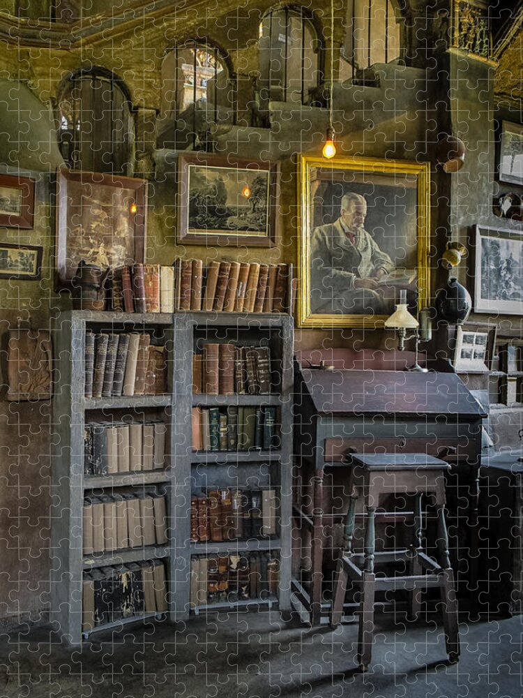 Byzantine Jigsaw Puzzle featuring the photograph Fonthill Castle Saloon by Susan Candelario