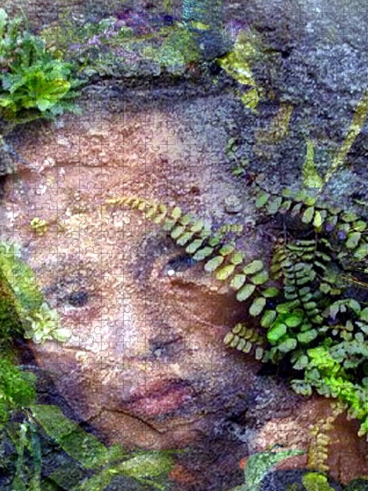 Girl Jigsaw Puzzle featuring the photograph Forest Nymph by Jodie Marie Anne Richardson Traugott     aka jm-ART