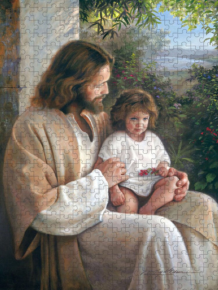 Jesus Jigsaw Puzzle featuring the painting Forever and Ever by Greg Olsen