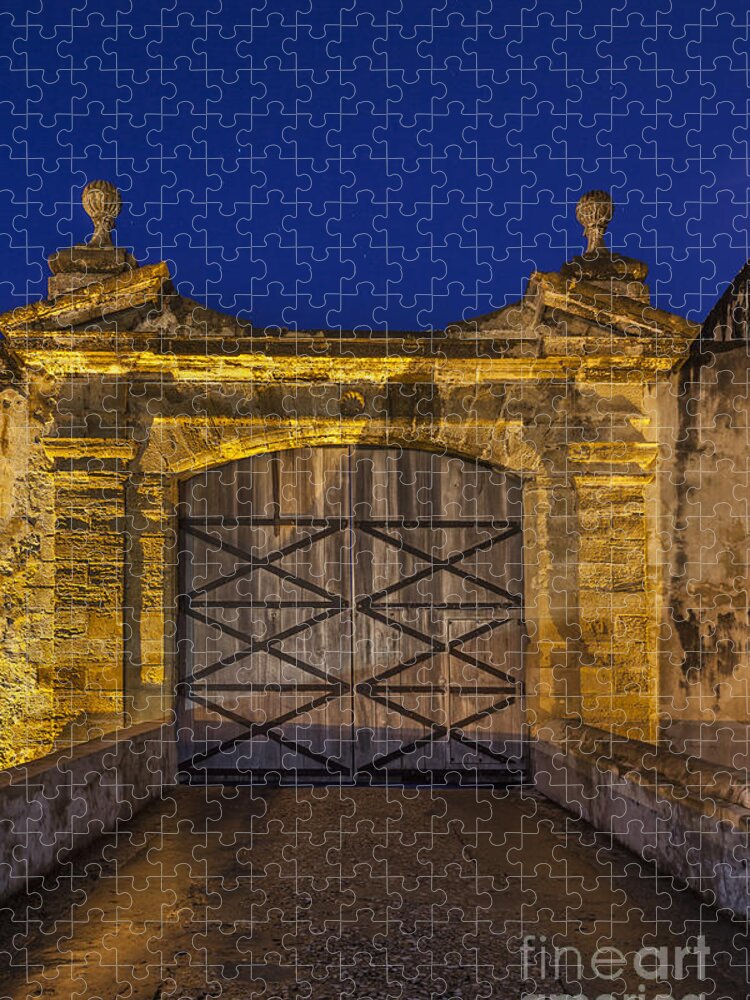 Building Entrance Jigsaw Puzzle featuring the photograph Fort Castillo San Cristobal inPuerto Rico by Bryan Mullennix