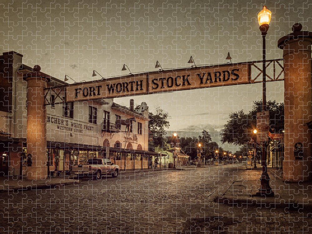 Stockyards Jigsaw Puzzle featuring the photograph Fort Worth StockYards by Joan Carroll