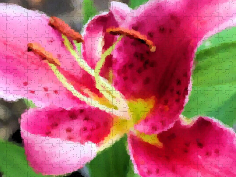 Lily Jigsaw Puzzle featuring the photograph Fragrant Stargazer by Kristin Elmquist