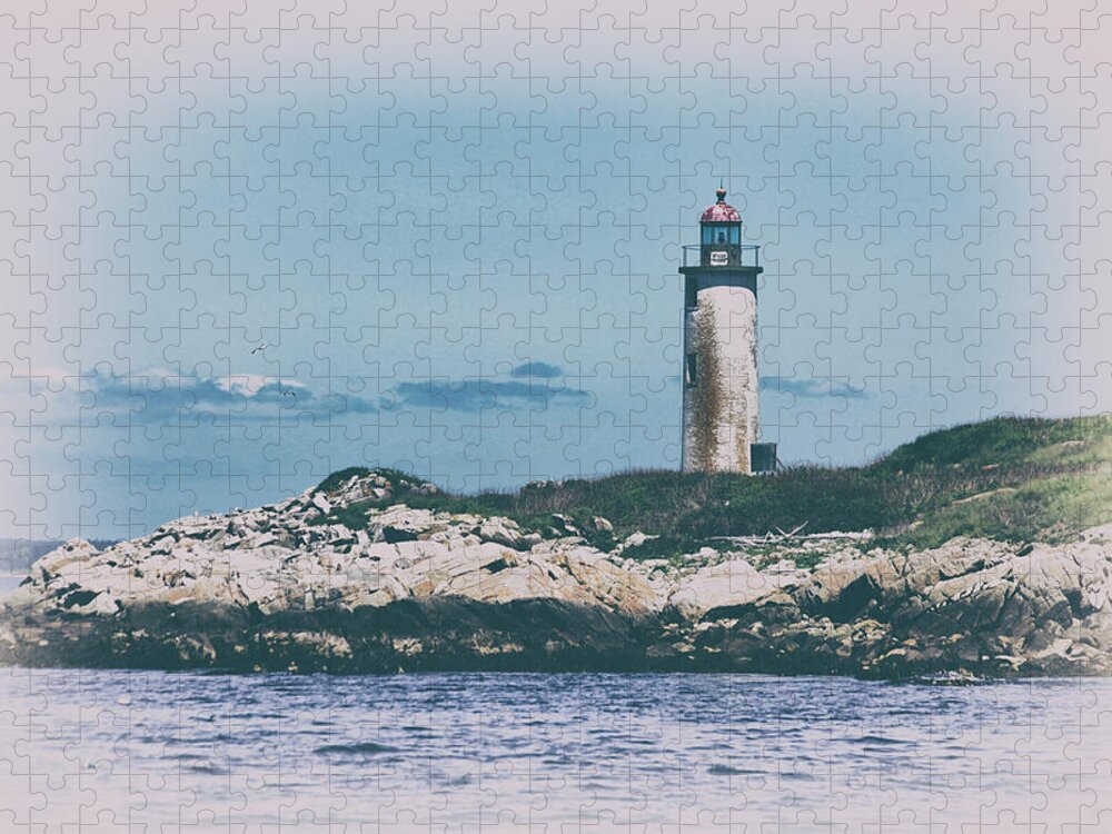 Franklin Island Lighthouse Jigsaw Puzzle featuring the photograph Franklin Island LIghthouse by Karol Livote