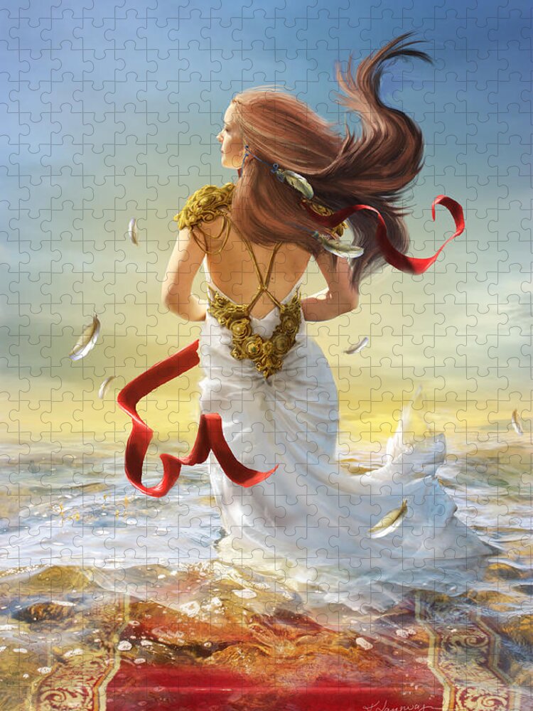 Fantasy Jigsaw Puzzle featuring the digital art Freedom by FireFlux Studios