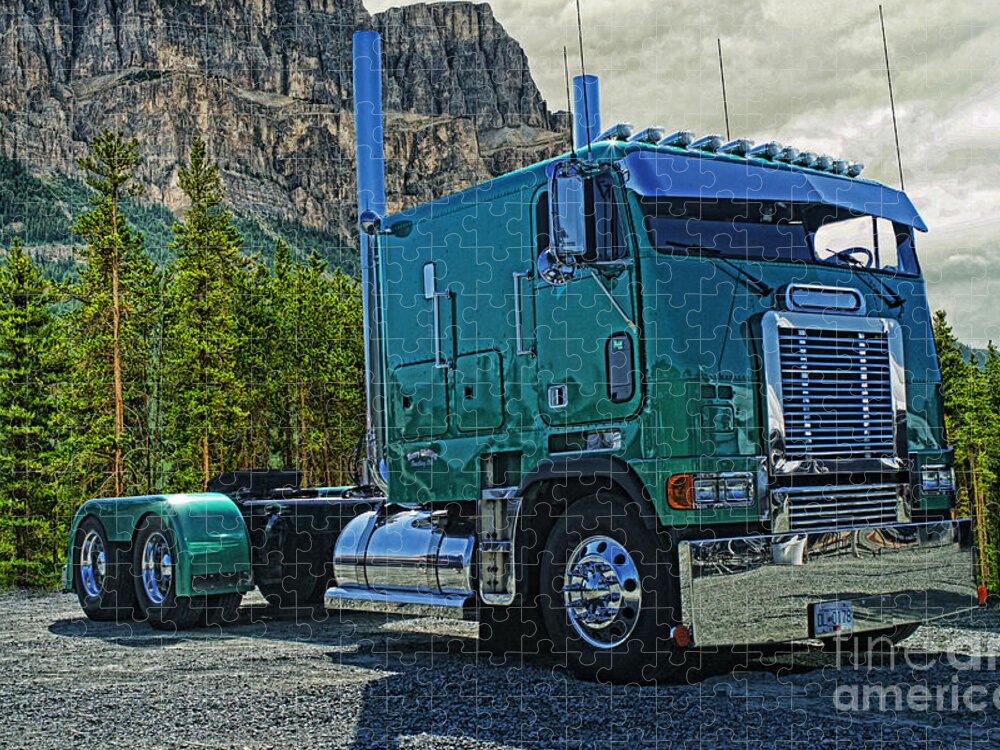 Freightliner Jigsaw Puzzle featuring the photograph Freightliner Cabover by Randy Harris