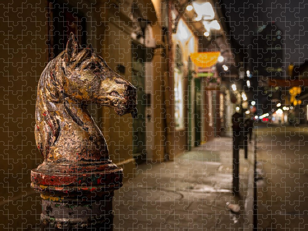 Tim Stanley Jigsaw Puzzle featuring the photograph French Quarter Hitching Post by Tim Stanley