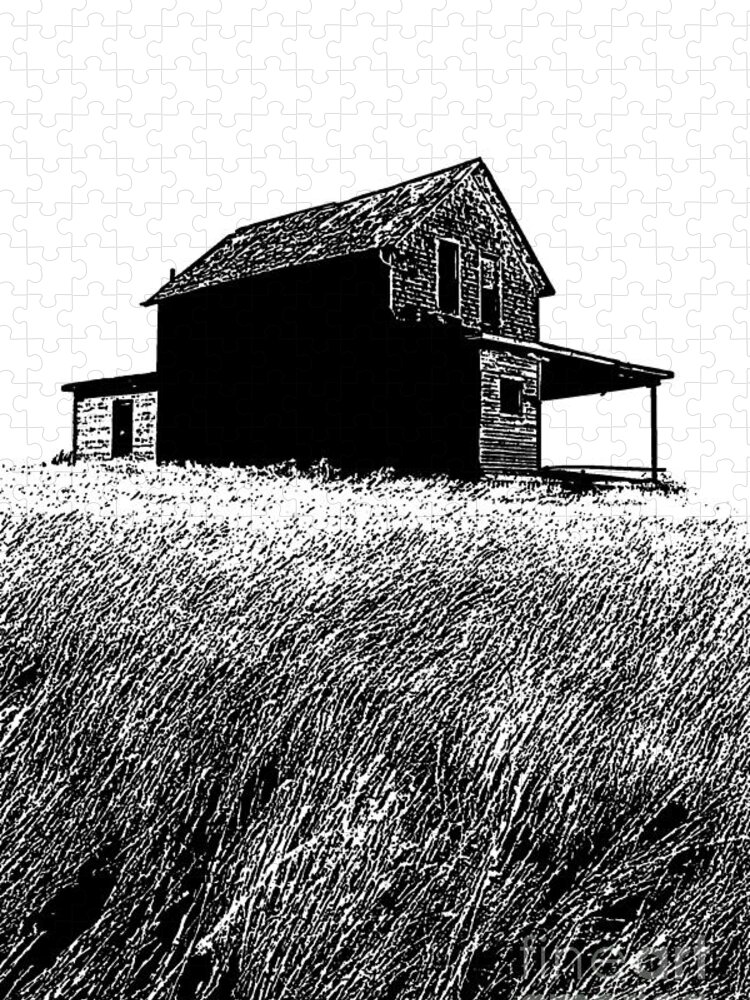 Prairie Architecture Jigsaw Puzzle featuring the photograph From Days Gone By by Vivian Christopher
