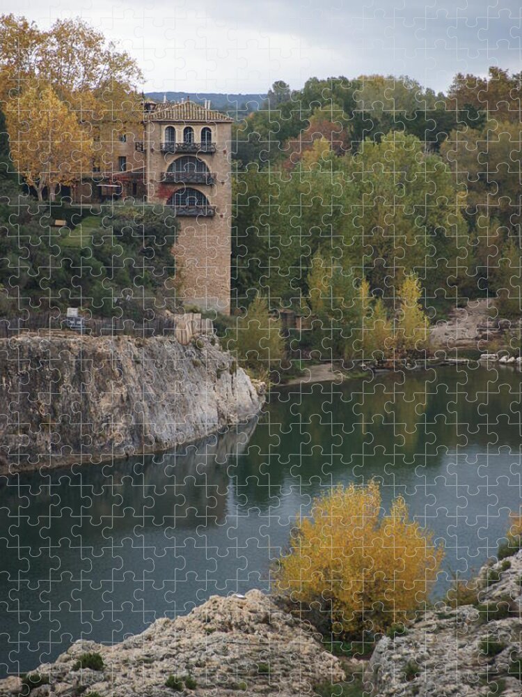 Pont Du Gard Jigsaw Puzzle featuring the photograph From Pont du Gard by Kent Nancollas