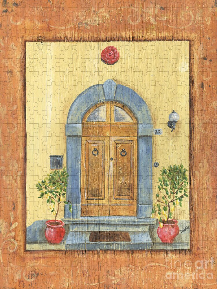 Front Door Puzzle featuring the painting Front Door 1 by Debbie DeWitt