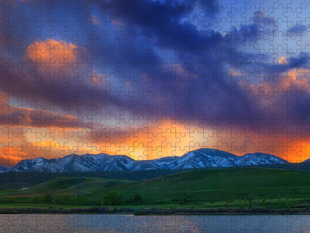 Colorado Jigsaw Puzzle featuring the photograph Front Range Light Show by Darren White