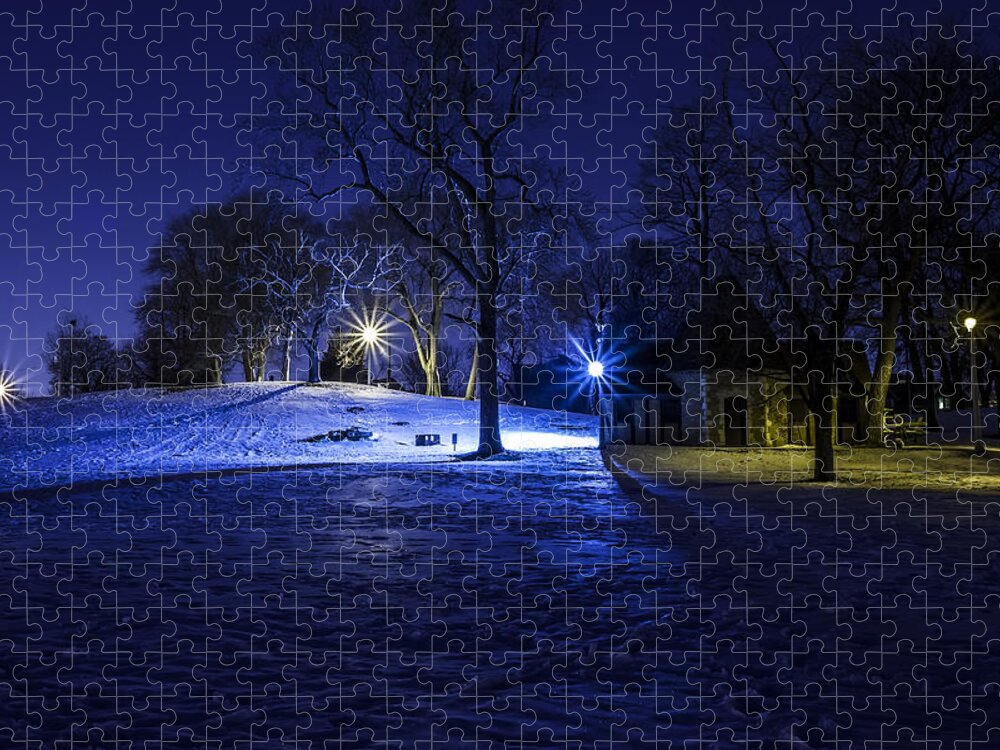 Www.cjschmit.com Jigsaw Puzzle featuring the photograph Frost Blue by CJ Schmit