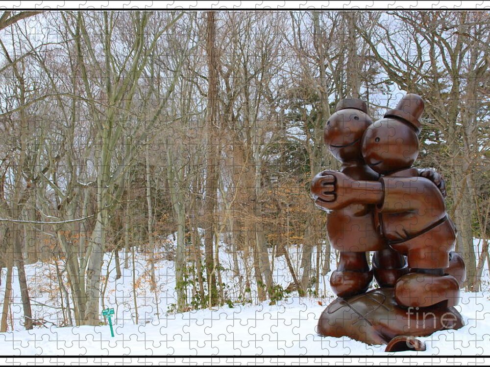 Winter Jigsaw Puzzle featuring the photograph Garden Art In Winter by Dora Sofia Caputo
