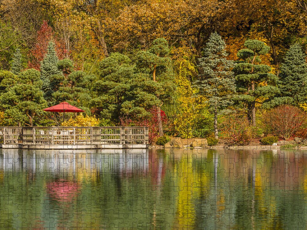 Japanese Gardens Jigsaw Puzzle featuring the photograph Garden of Reflection by Sebastian Musial