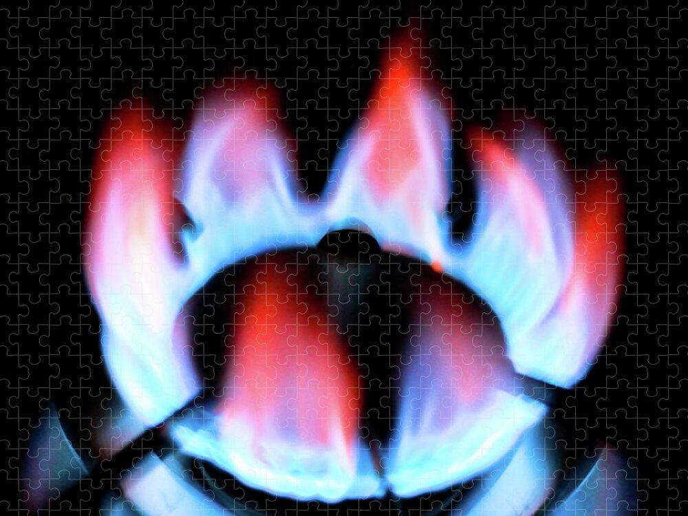 Natural Gas Jigsaw Puzzle featuring the photograph Gas Flame by Aquirae