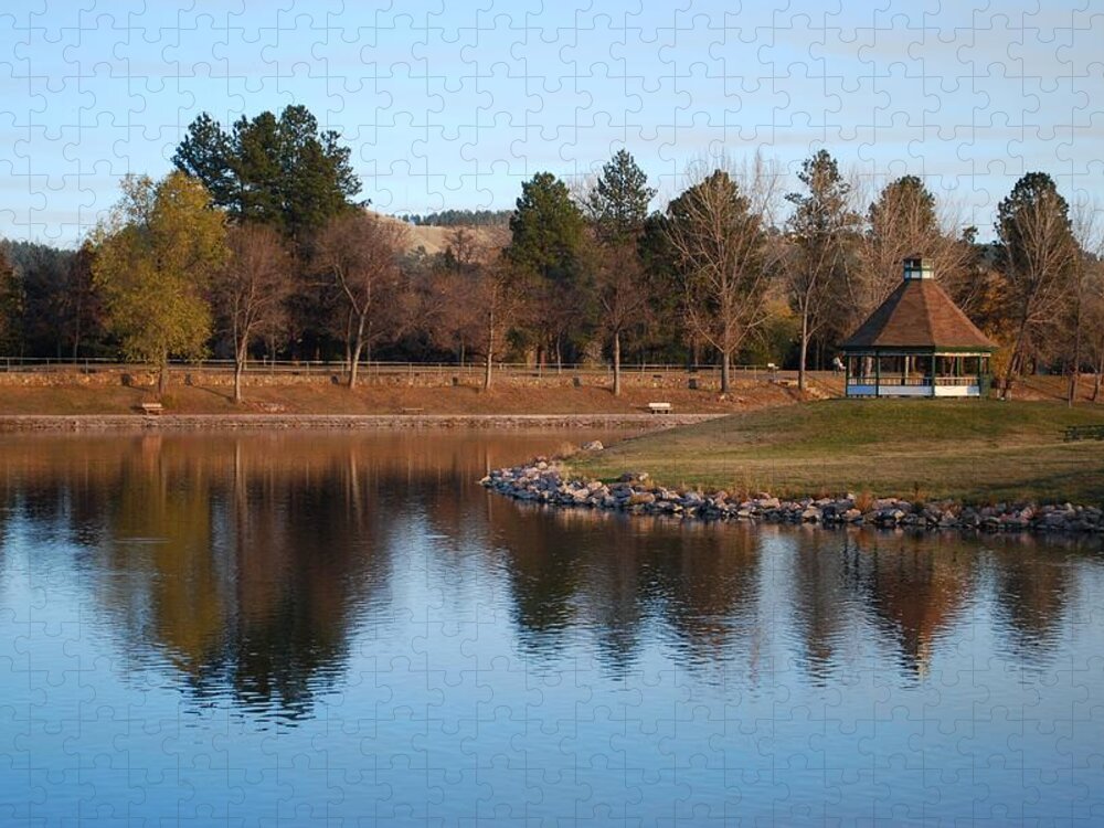 Dakota Jigsaw Puzzle featuring the photograph Gazebo at Canyon Lake by Greni Graph