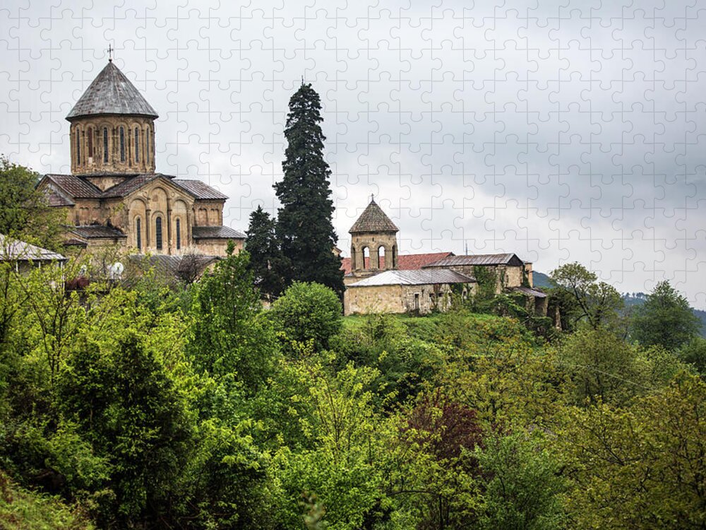 Tranquility Jigsaw Puzzle featuring the photograph Gelati Monastery Near Kutaisi, Georgia by Tim E White