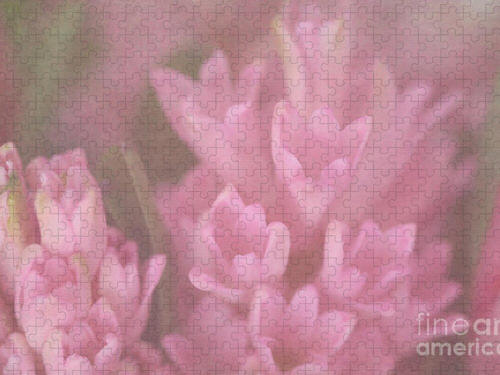 Pink Jigsaw Puzzle featuring the digital art Gentle Pink Dreams by Jayne Carney