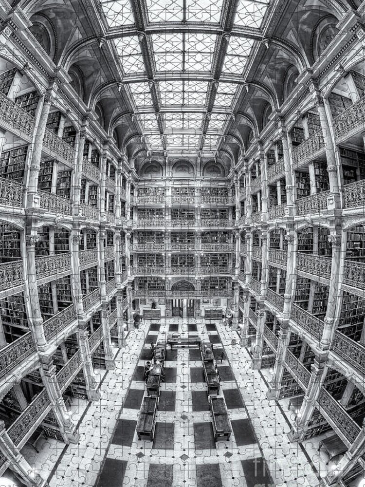 Clarence Holmes Jigsaw Puzzle featuring the photograph George Peabody Library IV by Clarence Holmes