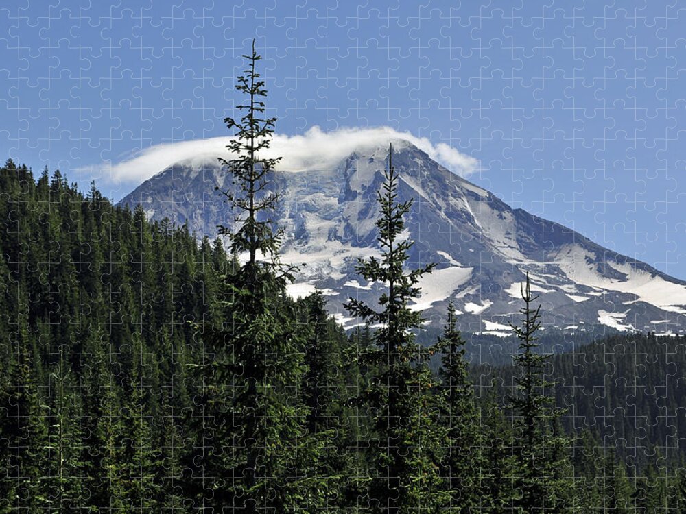 Mount Adams Jigsaw Puzzle featuring the photograph Gifford Pinchot National Forest and Mt. Adams by Tikvah's Hope