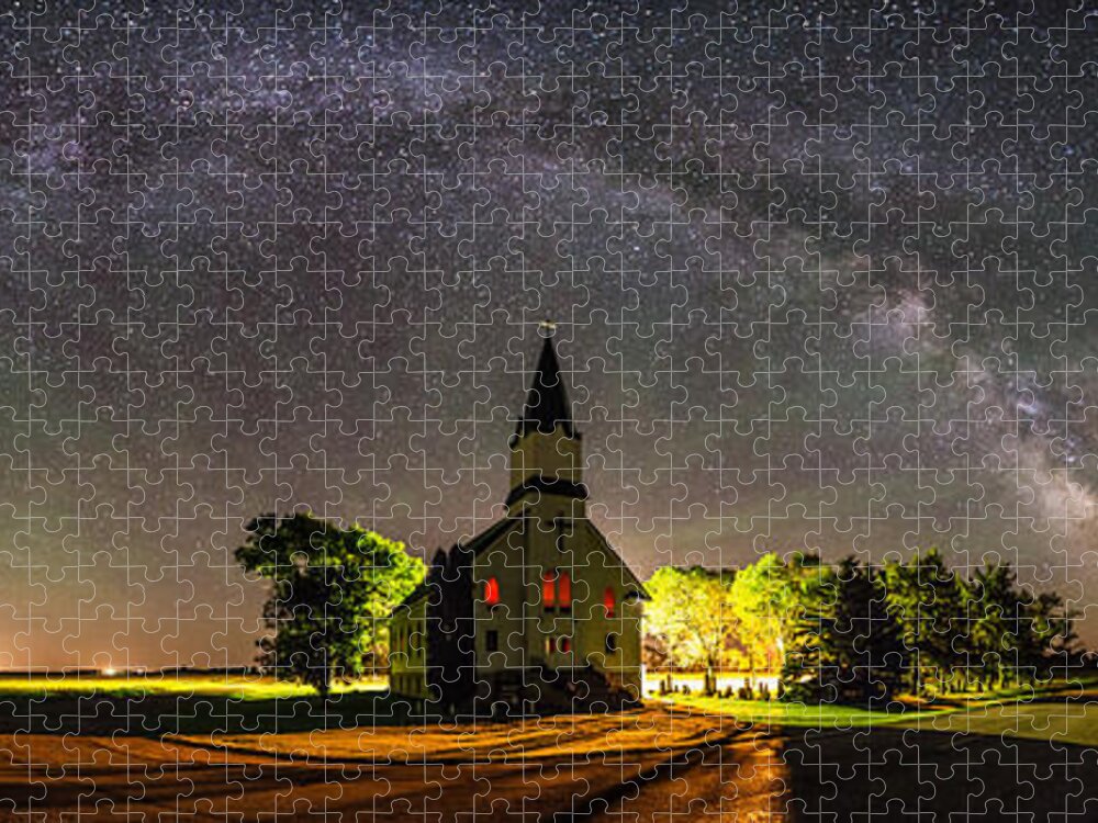 High Resolution Jigsaw Puzzle featuring the photograph Glorious Night by Aaron J Groen