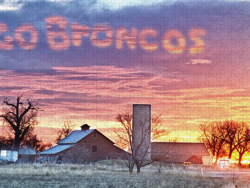 Broncos Jigsaw Puzzle featuring the photograph Go Broncos Colorado Country by James BO Insogna