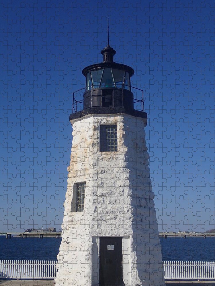 Lighthouse Jigsaw Puzzle featuring the photograph Goat Island Light by Robert Nickologianis
