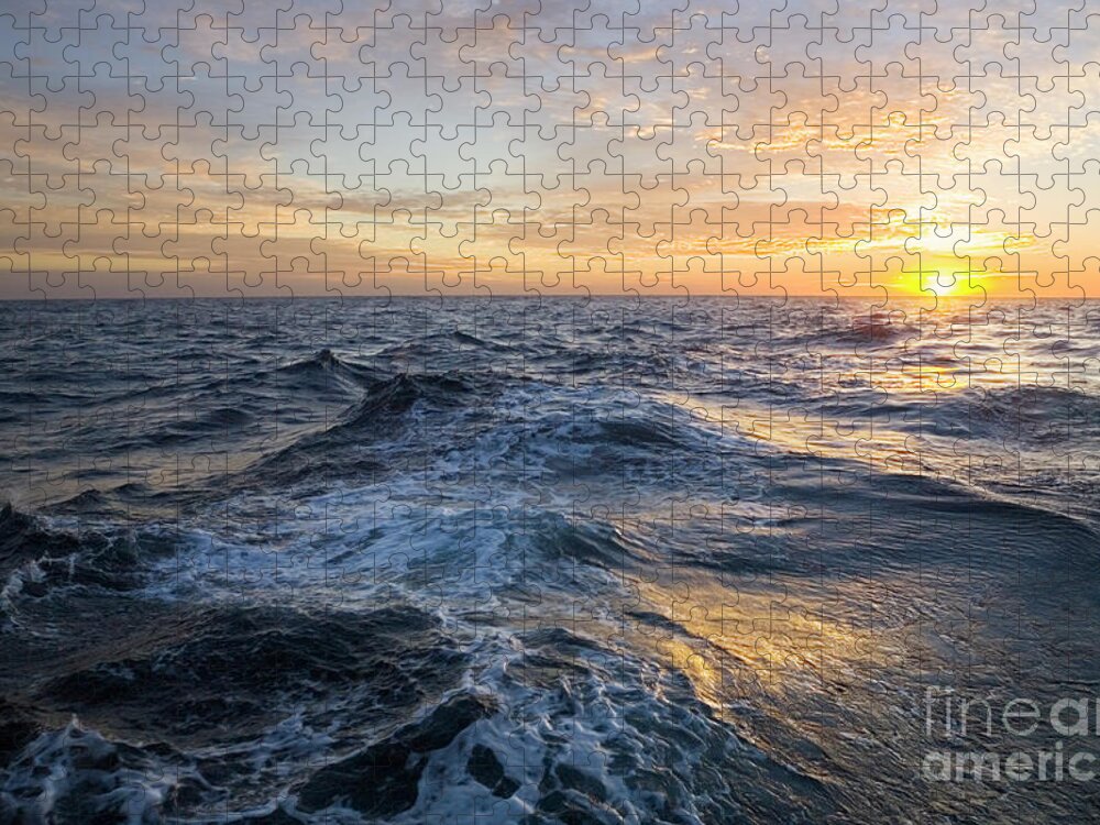 00345380 Jigsaw Puzzle featuring the photograph Golden Sunrise And Waves by Yva Momatiuk John Eastcott
