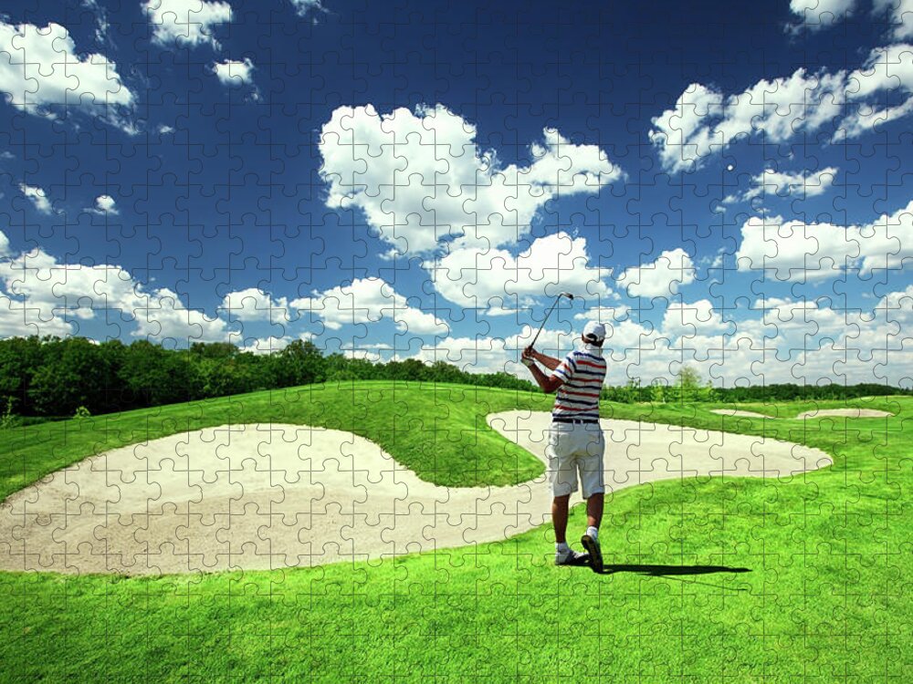 Grass Jigsaw Puzzle featuring the photograph Golf by Aleksle
