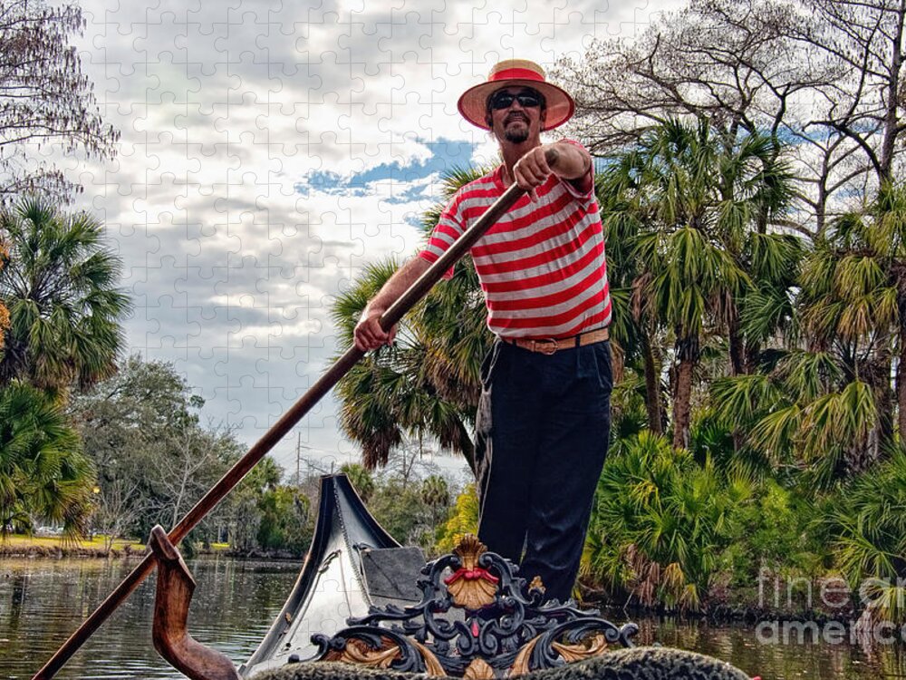 Gondola Jigsaw Puzzle featuring the photograph Gondola Ride in City Park New Orleans by Kathleen K Parker