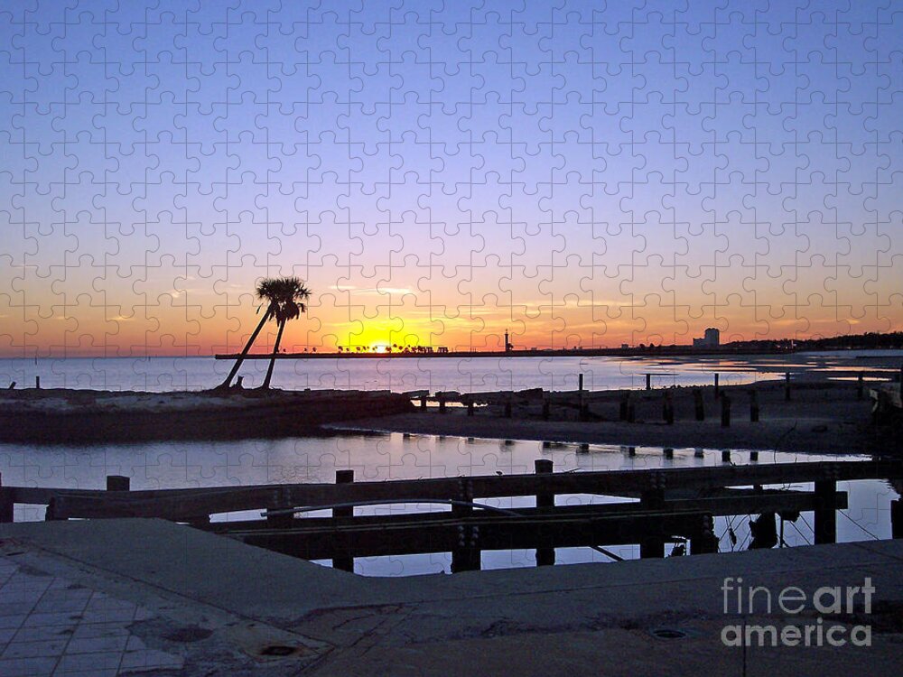 Sky Jigsaw Puzzle featuring the photograph Goodbye Sun by Roberta Byram
