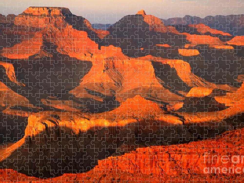 Mather Point Jigsaw Puzzle featuring the photograph Grand Orange Canyon by Adam Jewell