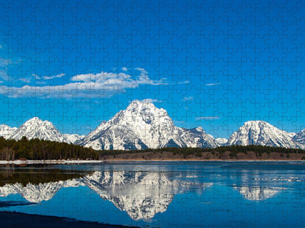 Teton Jigsaw Puzzle featuring the photograph Grand Tetons by Kevin Dietrich