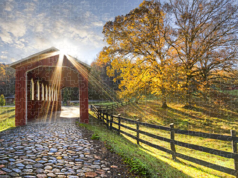 Appalachia Jigsaw Puzzle featuring the photograph Granny Squirrel Bridge by Debra and Dave Vanderlaan